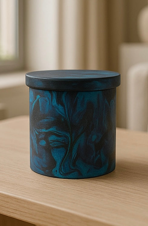 Midnight Swirl Candle Pot – 250g