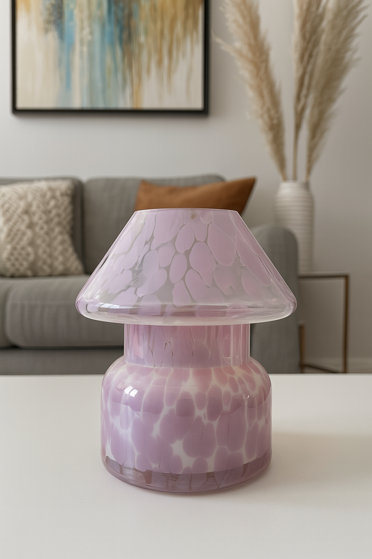 Glass Lamp Candle – Blush Pink