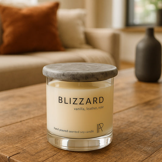 Blizzard — Vanilla, Leather & Rose Soy Candle | 220g