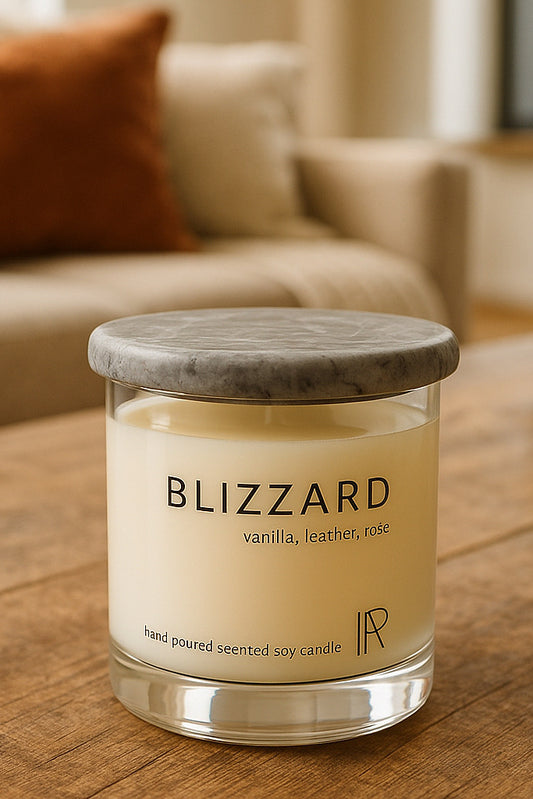 Blizzard — Vanilla, Leather & Rose Soy Candle | 220g