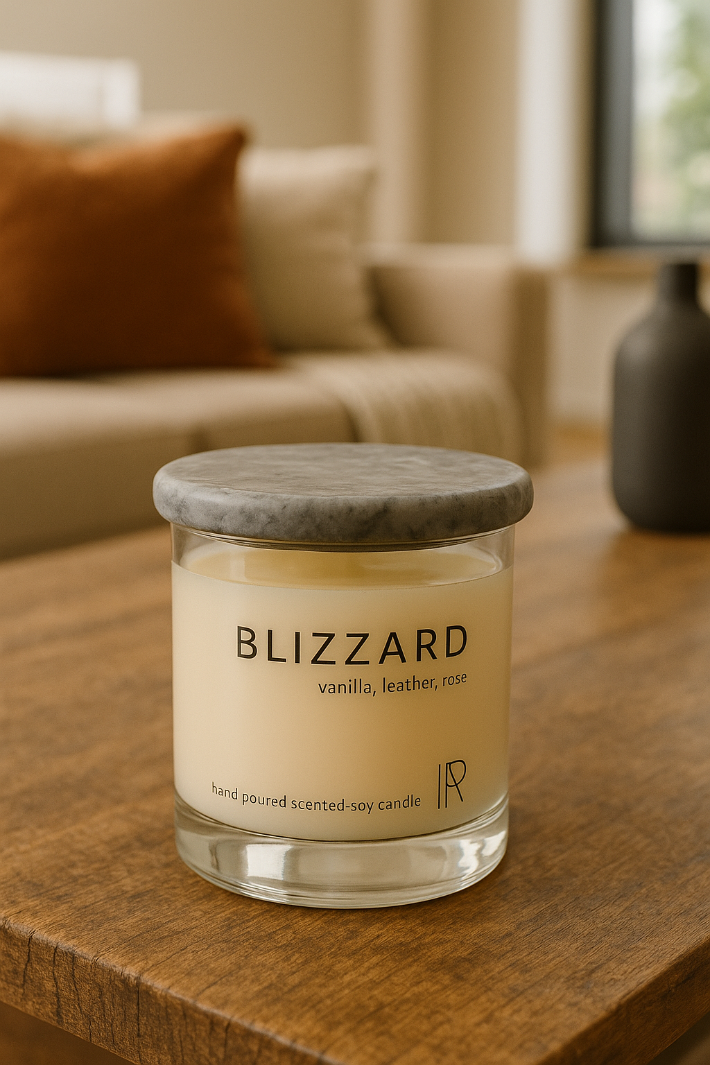 Blizzard — Vanilla, Leather & Rose Soy Candle | 220g