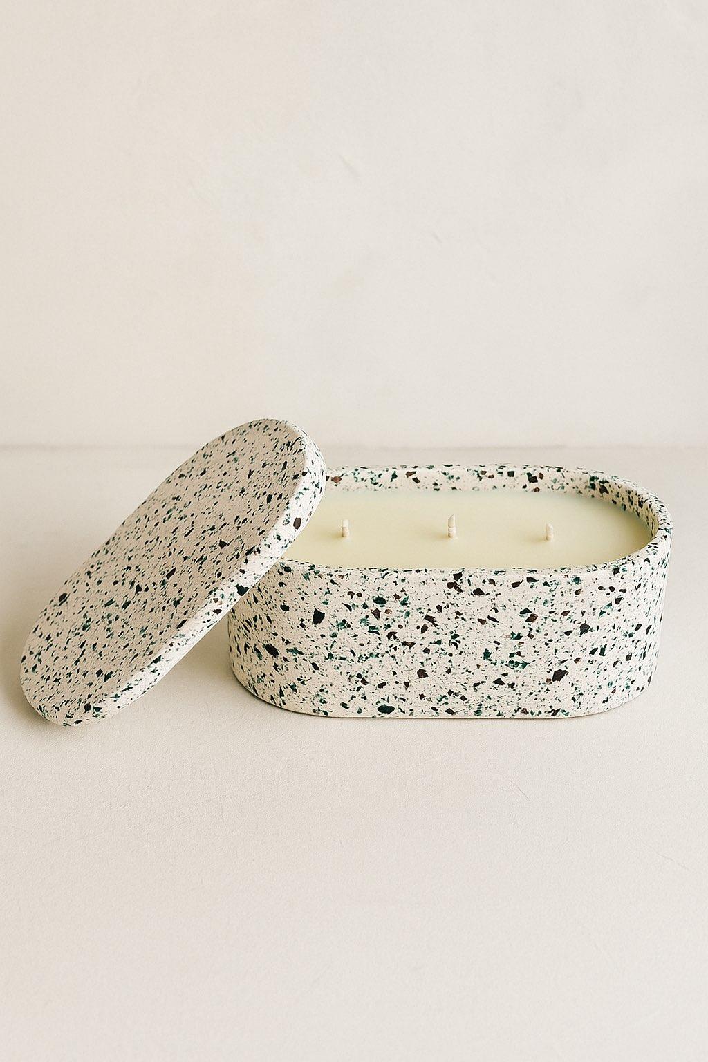 Handmade Jesmonite Terrazzo Candle Pot