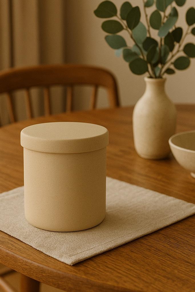 Handmade Jesmonite Candle Pot