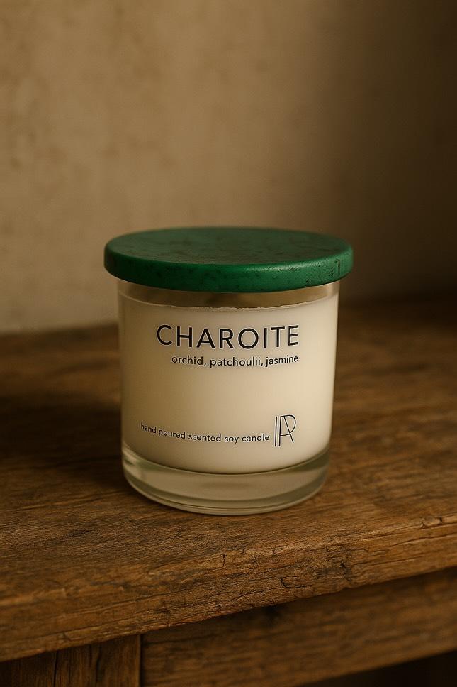 Soy Wax Scented Candle with Jesmonite Lid